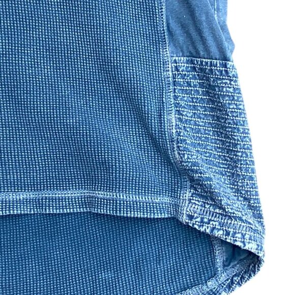 Buckle Black Pieced Thermal Knit Hoodie Streetwear Waffle Grunge Distressed-M - Picture 4 of 13